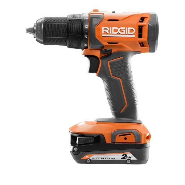 18V Cordless 2-Tool Combo Kit with 1/2 in. Drill/Driver, 1/4 in. Impact Driver, (2) 2.0 Ah Batteries, Charger, and Bag R9272 - Image 5