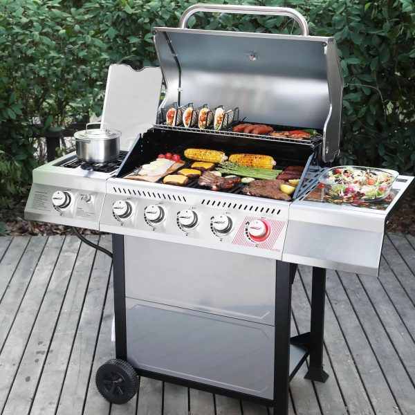 Royal Gourmet GA5401T 5-Burner BBQ Liquid Gas Grill with Sear Burner and Side Burner, 64,000 BTU - Image 13