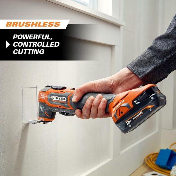 18V Brushless Cordless Oscillating Multi-Tool with (2) 4.0 Ah Batteries, 18V Charger, and Bag R86240B-AC93044SBN - Image 4