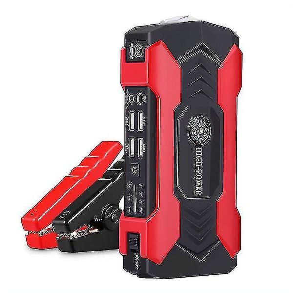 Red Lanhu Vehicle Jump Starter,2500A Peak 28000Mah Portable Car Battery Jump Starter For 12V Gas/Diesel,Can Reverse Charg