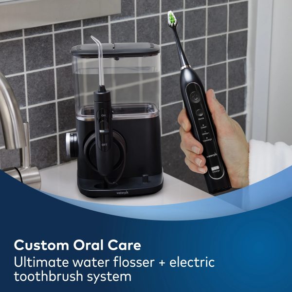 Waterpik Complete Care 9.0 Sonic Electric Toothbrush with Water Flosser, CC-01 Black, 11 Piece Set - Image 2