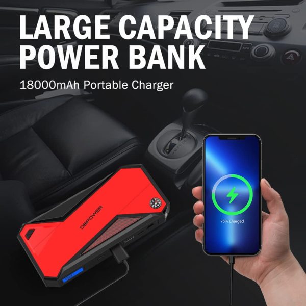 DBPOWER 800A Peak 18000mAh Portable Car Jump Starter Portable Battery Booster - Image 5