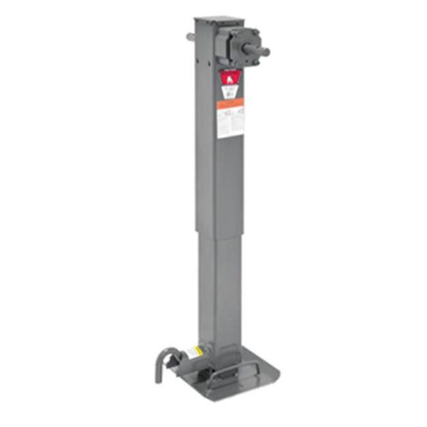 Bulldog Two-Speed Square Trailer Jack, 12,000 lbs. Lift Capacity, Side Wind, 12-1/2 in. Travel BD183416