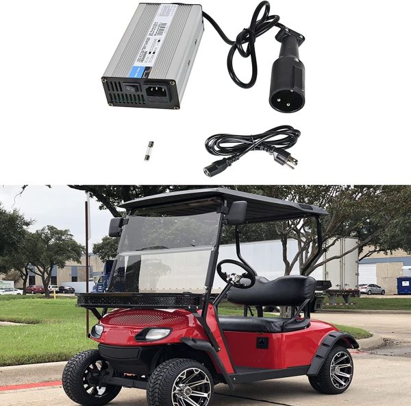 EPOTOOR 48V 6A 3 - Pin Plug Battery Charger Replacement for EZGO Golf Cart Club Car Scooters