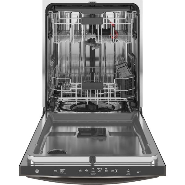 GE - Top Control Built-In Dishwasher with Stainless Steel Tub, 3rd Rack, 46dBA - Black slate - Image 4