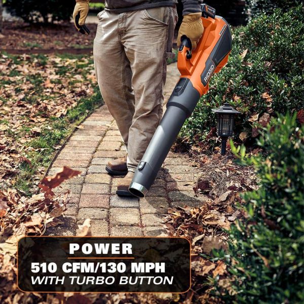 18V Brushless 130 MPH 510 CFM Cordless Battery Leaf Blower (Tool Only) R01601B - Image 4