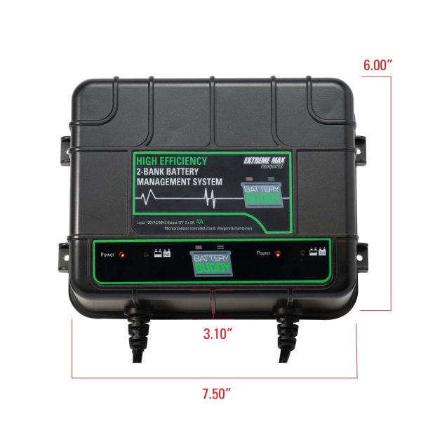 Extreme Max 1229.4026 Battery Buddy 2-Bank Battery Charger/Maintainer - Image 5