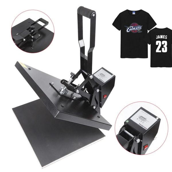 DENEST 16" x 20" Clamshell Heat Press Machine DIY T-shirt Sublimation Digital Transfer - Image 3