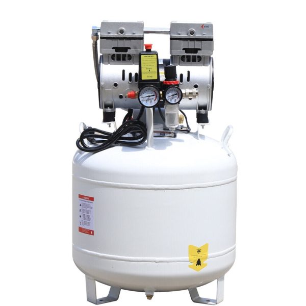 40L Dental Air Compressor Silent Noiseless Oil Free Oilless Compressor Machine Portable Air Compressor Oil Free Quiet Tool Air Pump Compressor 750W 115 PSI