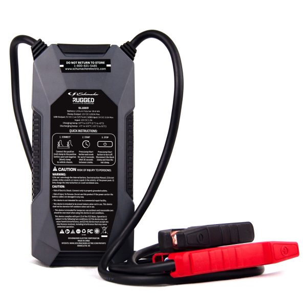 Schumacher SL1669 - 1750 Peak Amp 12V Rugged Lithium Jump Starter and USB Power Pack, New in Box - Image 7