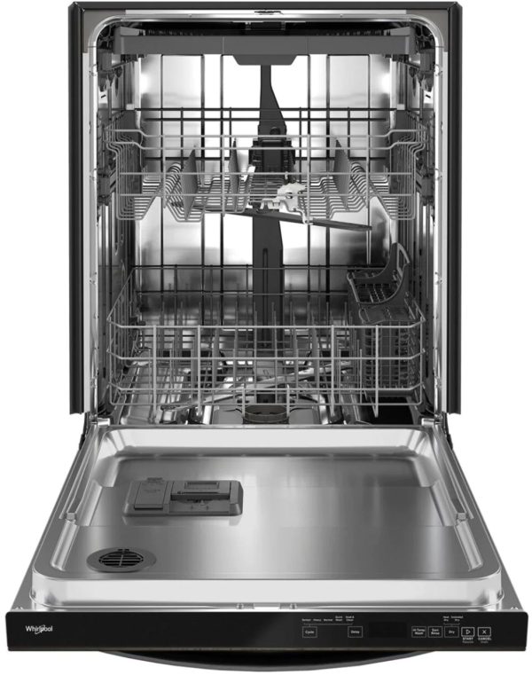 Whirlpool - 24" Top Control Built-In Dishwasher with Stainless Steel Tub, Large Capacity, 3rd Rack, 47 dBA - Black stainless steel - Image 3