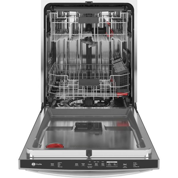 GE Profile - Hidden Control Built-In Dishwasher with Stainless Steel Tub, Fingerprint Resistance, 3rd Rack, 39 dBA - Stainless steel - Image 8