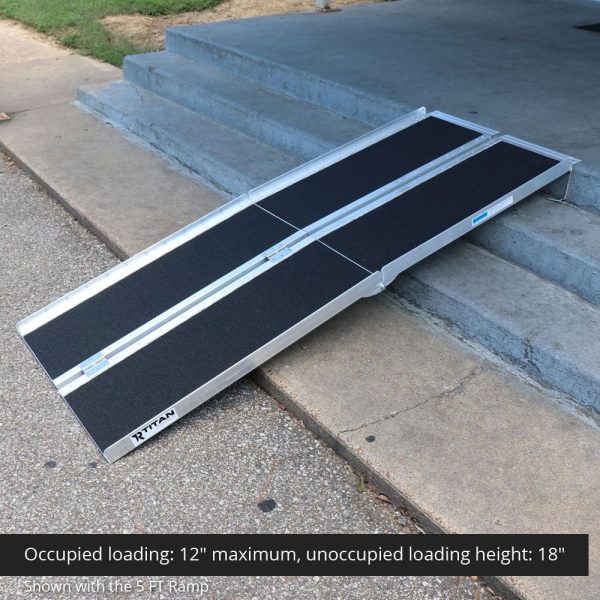 Titan Ramps 6' Multi-Fold Aluminum Wheelchair Ramp - 600 lb. Capacity - Image 6