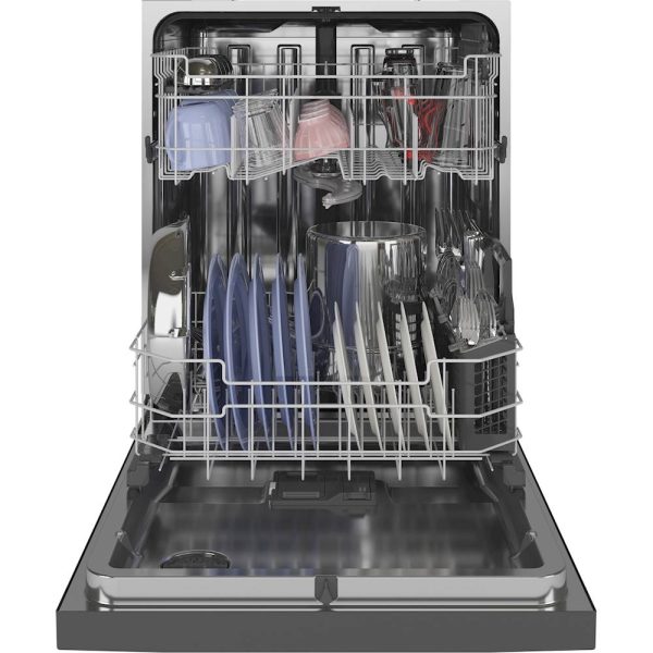 GE - Front Control Built-In Dishwasher with Stainless Steel Tub, 48 dBA - Slate - Image 3