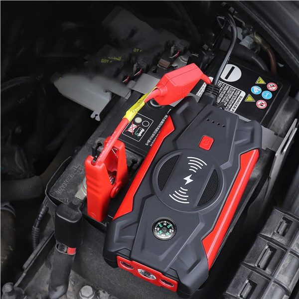 Xhy 39800mAh Car Jump Starter Portable Battery Pack Booster Jumper Box Emergency Start Wireless Charging Power Bank with LED Light - Image 8