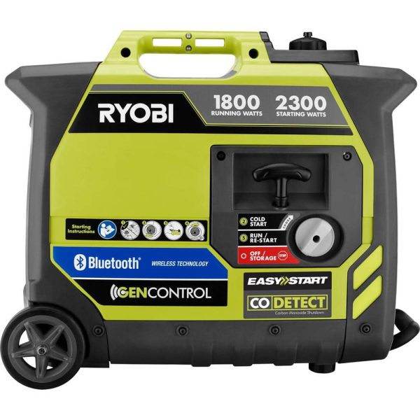 2,300-Watt Recoil Start Bluetooth Super Quiet Gasoline Powered Digital Inverter Generator with CO Shutdown Sensor RYi2322 - Image 8