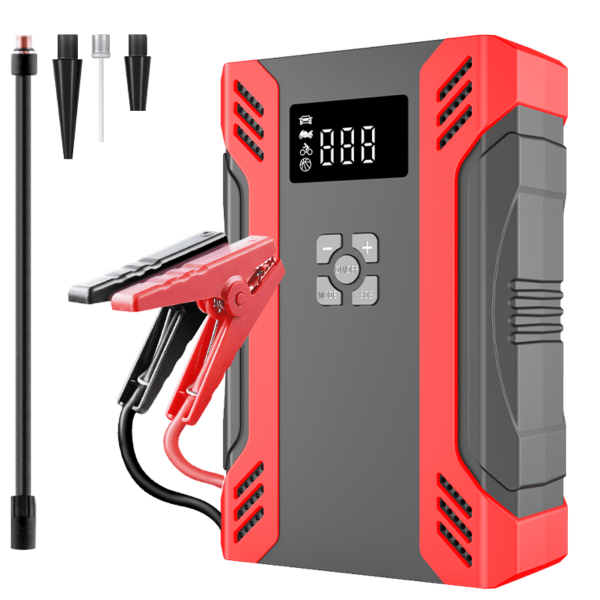 Car Jump Starter with Tire Inflator,DFITO 2000A Peak Portable Battery Starter (up to 7.0L Gas or 6.5L Diesel Engine), 37000mAh Portable Car Battery Booster