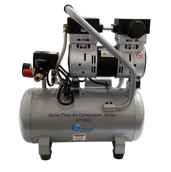 California Air Tools 4710SQ Quiet Flow 1.0 Hp, 4.7 Gal. Steel Tank Air Compressor