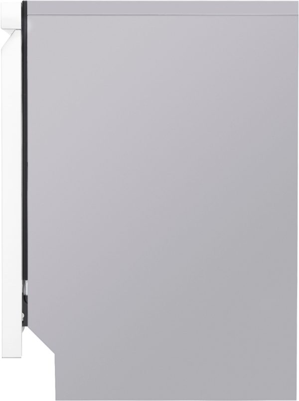 LG - 24" Front Control Smart Built-In Stainless Steel Tub Dishwasher with 3rd Rack, QuadWash, and 48dba - White