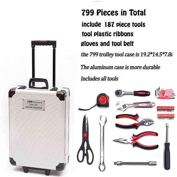 799pcs Aluminum Trolley Household Fathers - Image 4