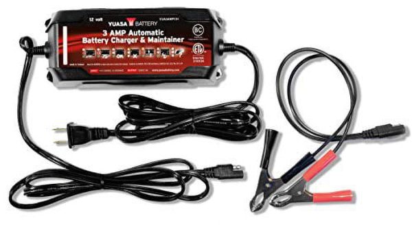 Yuasa YUA3AMPCH 12V 3-Amp Battery Charger 50 State Compliant