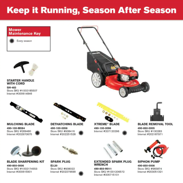 Troy-Bilt 21in. 140cc Briggs and Stratton Gas Push Lawn Mower with Rear bag and Mulching Kit Included💝 Last Day For Clearance - Image 5