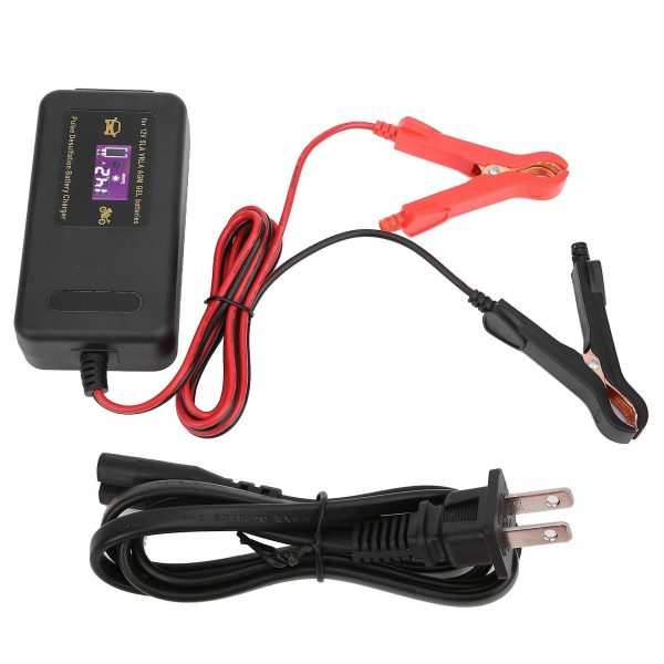 Car Battery Charger 12v 4a Motorcycle Intelligent Repair Automatic Charging 100-240vus Plug