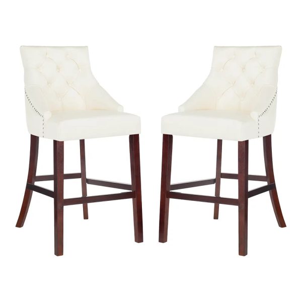 Safavieh Eleni Tufted Wing Back Bar Stool 2-Piece Set