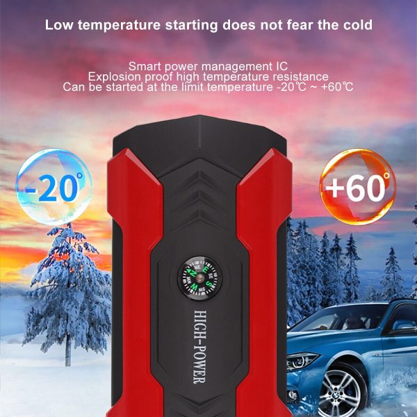 DFITO 28000mAh 12V UltraSafe Portable Jump Starter with LED Display for up to 6L Gas and 3L Diesel Engines - Image 4