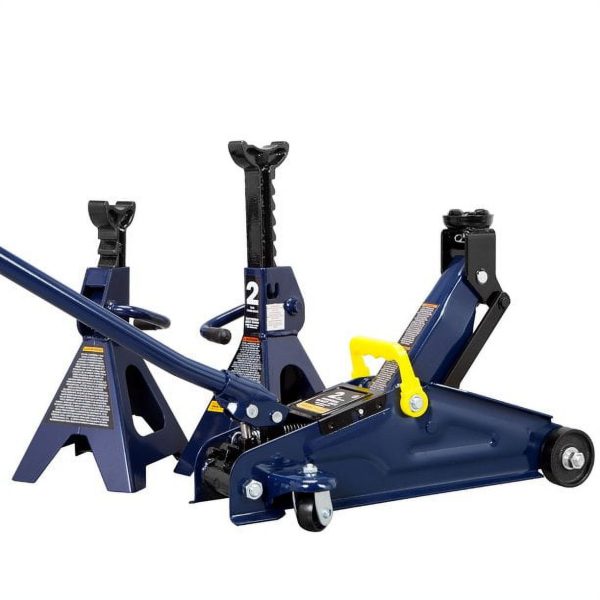 TCE Hydraulic Trolley/Floor Jack Combo with 2 Jack Stands, 2 Ton ,Blue, W8201-U