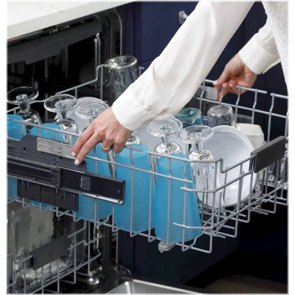 GE - Top Control Built-In Dishwasher with Stainless Steel Tub, 3rd Rack, 46dBA - Black slate - Image 9