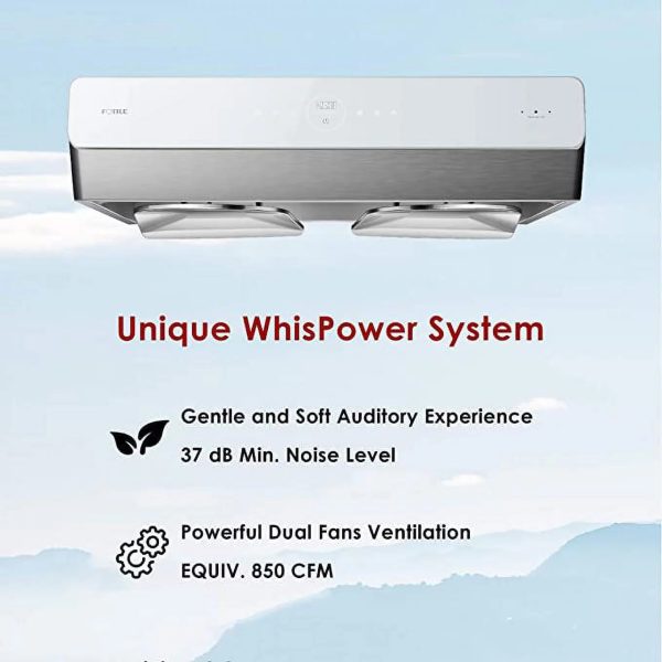 FOTILE Pixie Air® Series Slim Line Under the Cabinet Range Hood with WhisPower Motors and Capture-Shield Technology for Powerful & Quiet Cooking Ventillation - Image 4