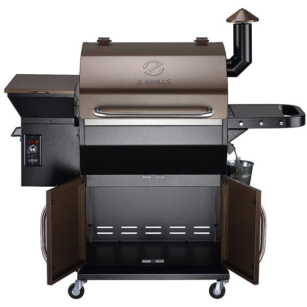 Z Grills - Wood Pellet Grill and Smoker with Cabinet Storage 1060 sq. in. ZPG-1000D - Bronze - Image 3