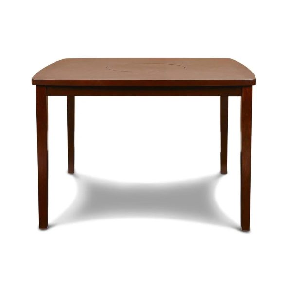 New Classic Furniture Dixon Wood Counter Table with Lazy Susan in Espresso - Image 4