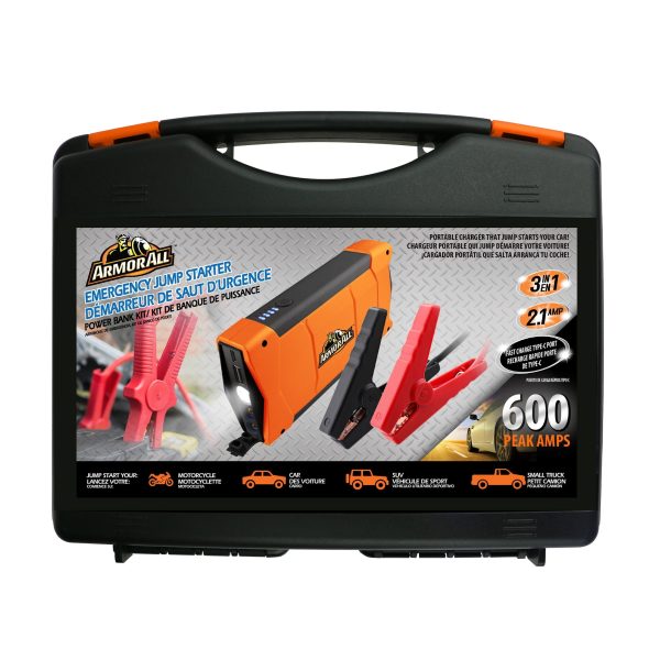 Armor All Emergency Jump Starter Power, 3 Different Emergency LED Lights, 600 Amps, 7200 mAh - Image 7