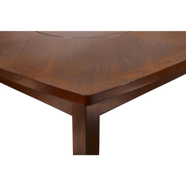 New Classic Furniture Dixon Wood Counter Table with Lazy Susan in Espresso - Image 3