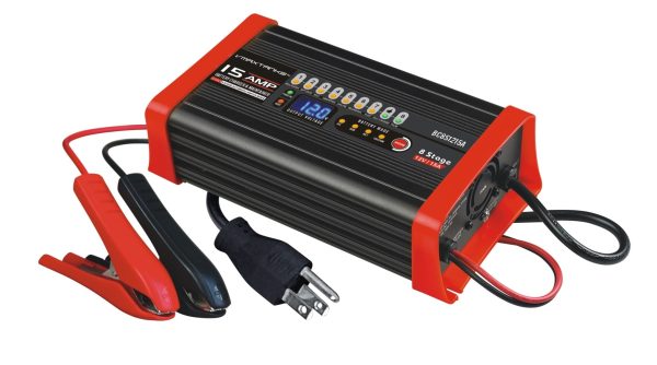 VMAXTANKS BC8S1215A 12V 15A 8 Stage Smart Battery Charger/Maintainer Car Storage Battery