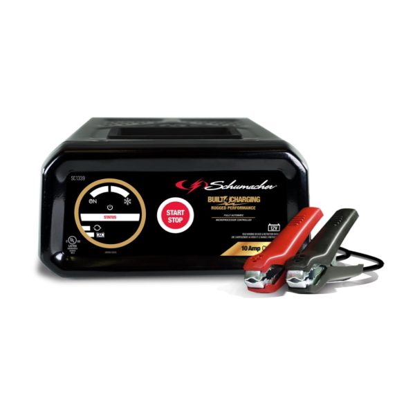 Schumacher Fully Automatic Battery Charger and Maintainer- 10 Amp, 12V - Image 2