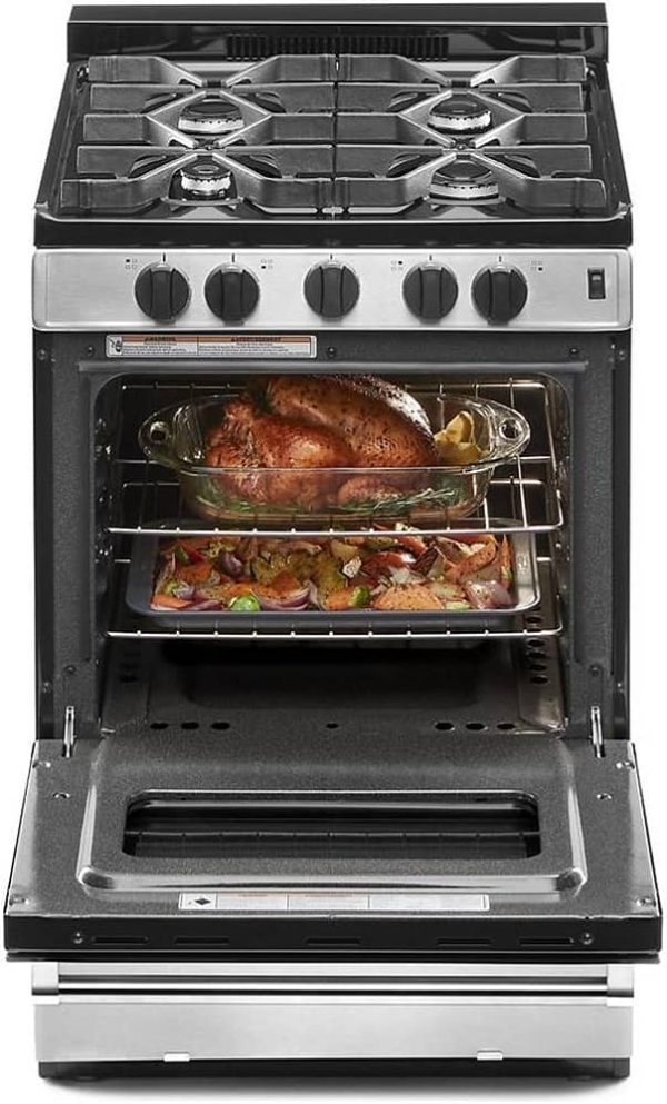 Whirlpool ADA 24 Stainless Steel Freestanding Gas Range With Sealed Burners - Image 3