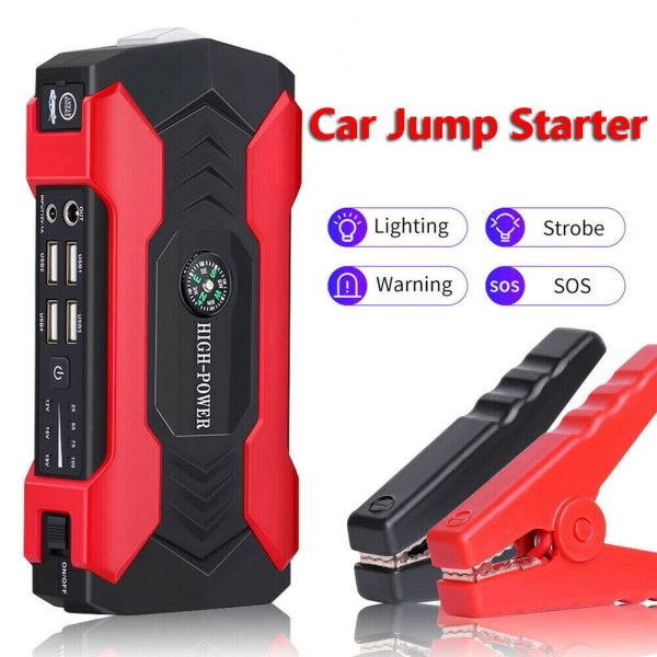 Car Jump Starter, 600A Peak 99800mAh Portable Mini Slim Charger Power Bank (up to 12V 6.0L Gasoline Vehicles & 12V 3.0L Diesel Car) LED Flash Light Battery Booster