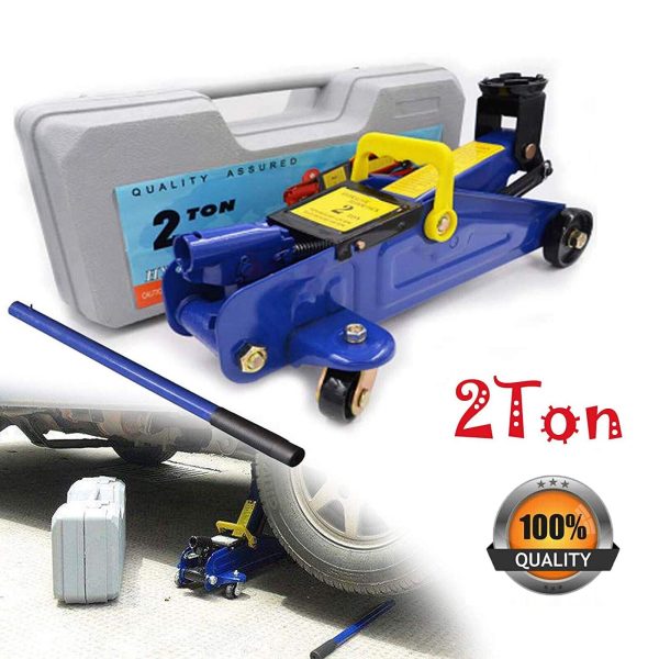 Bowoshen 2Ton Hydraulic Floor Trolley Jack Quick Lifting Heavy Duty Car Van Lifting Steel