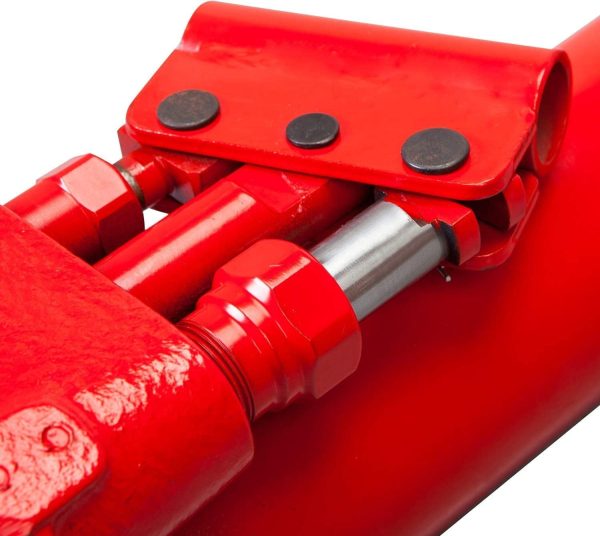 Big Red Hydraulic Long Ram Jack with Double Piston Pump and Clevis Base,8 Ton (16,000 lb) Capacity,Red,W808R - Image 4