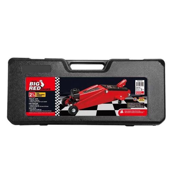 Big Red 8075591 14.93 in. 5000 lbs Hydraulic Automotive Trolley Jack, Red