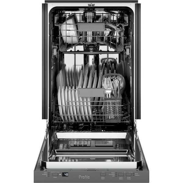 GE Profile - 18" Top Control Built-In Dishwasher with Stainless Steel Tub - Stainless steel - Image 4