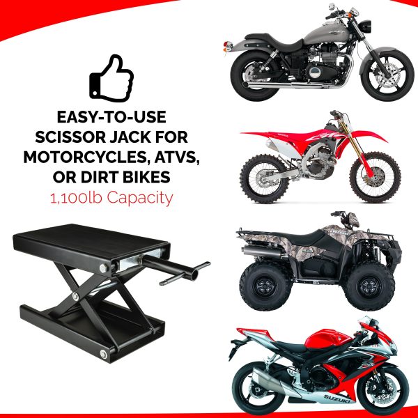 Motorcycle Center Jack Hoist Scissor Lift Stand Compatible with Honda CBR 600 954 1000 1100 RR - Image 3