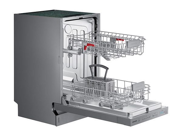 Samsung - 18" Compact Top Control Built-in Dishwasher with Stainless Steel Tub, 46 dBA - Stainless steel - Image 16