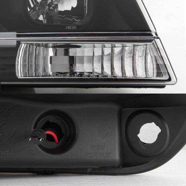 Fits 1999-2004 Jeep Grand Cherokee Black Full LED DRL Tube Projector Headlights - Image 5