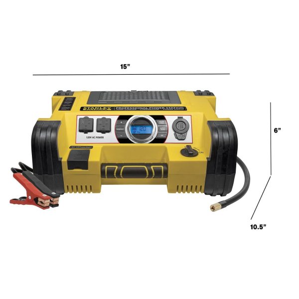 Stanley 1,400A Peak Jump Starter and Professional Power Station with 500 Watt Inverter and 120 PSI Compressor, 12V/USB, PPRH7DS - Image 7