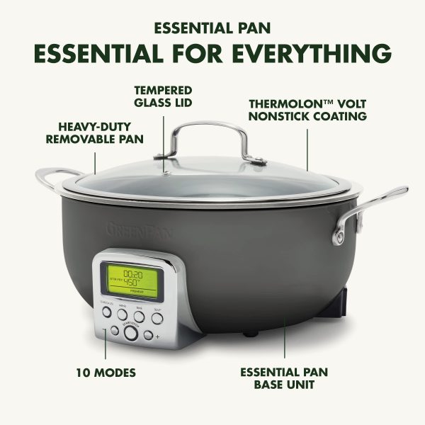 GreenPan Essential Electric Stir Fry Dishwasher - Image 3