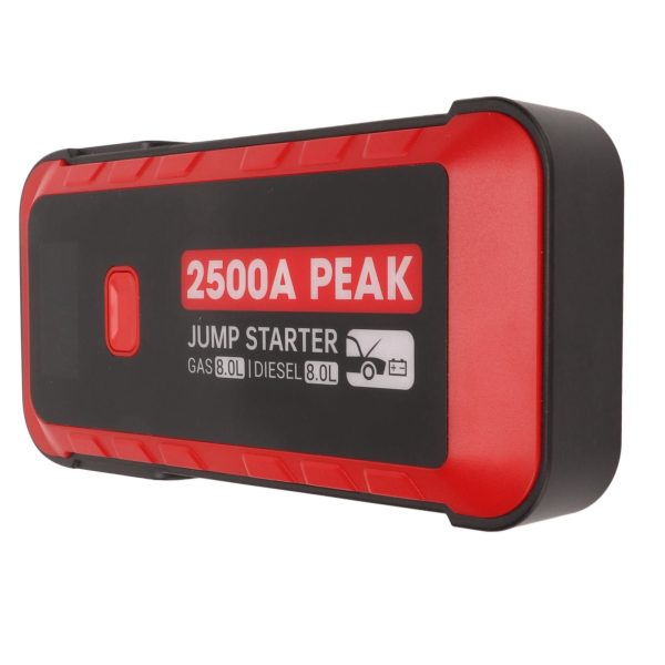 Car Battery Jump Starter 2500A 25800mAh USB Fast Charge LCD Display Portable Jump Starter for 12V Vehicle Camping - Image 4